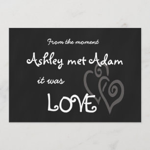 Romantic Love Wedding Invitation Chalkboard