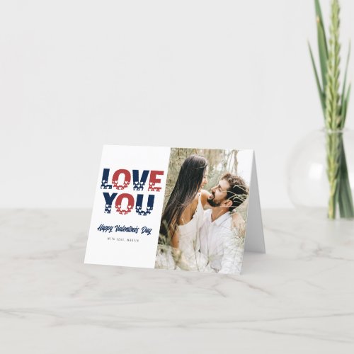 Romantic Love You Hearts Photo Valentines Day Holiday Card