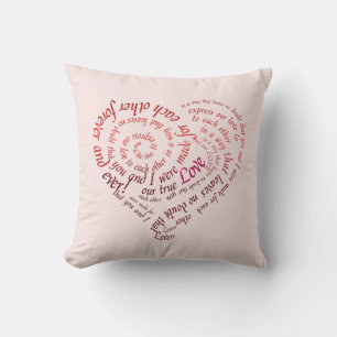 Romantic Lovers Calligraphy Quote Throw Pillow