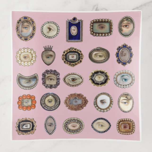 Romantic Lover's Eye, original art,trinket tray (Front)