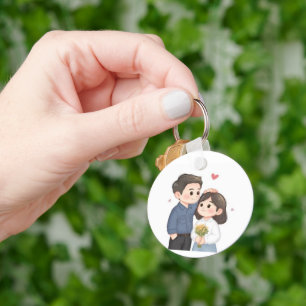 Romantic Lovers Keychain – Cute Couple Love Gift