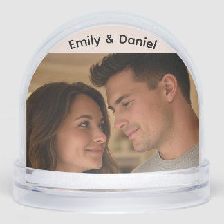 Romantic Lovers Snow Globe Enchanting Couple
