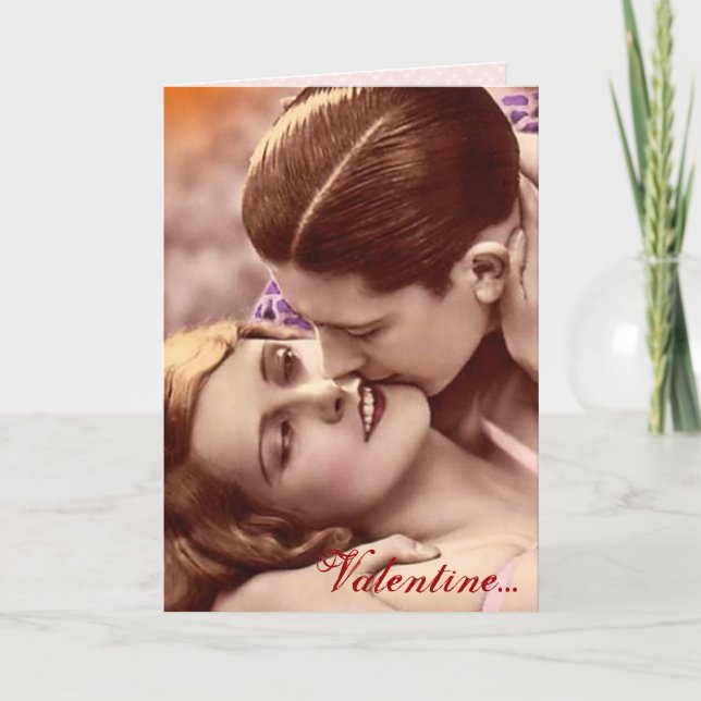 Romantic Lover's Valentine Holiday Card (Front)