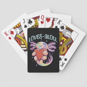 Romantic Loves - happy axolotl Poker Cards