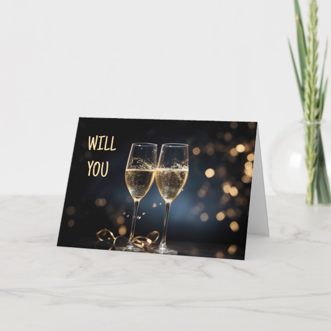 ROMANTIC/LOVING PROPOSAL  HOLIDAY CARD (Front)
