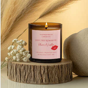 Romantic Luxury Love Design - Velvet Kiss Candle Square Sticker