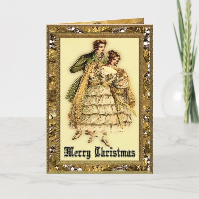 Romantic Magic Victorian Holiday Card (Front)