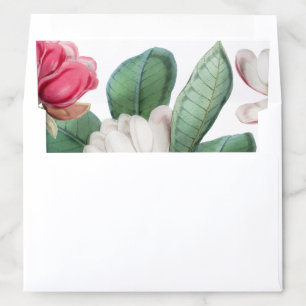 Romantic Magnolia Boho Garden Floral Envelope Liner