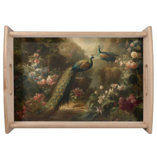 Romantic Manor Peacock Trio Hostess Platter