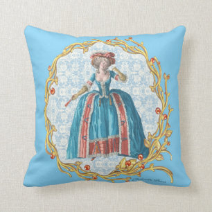 Romantic Marie Antoinette pillow Blue Cushion B