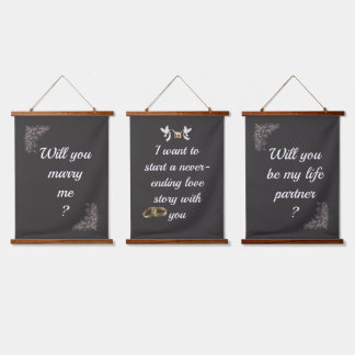 Romantic Marriage Proposal Art Posters Hanging Tapestry