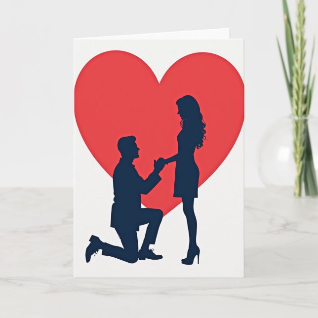 Romantic Marriage Proposal Card (Front)