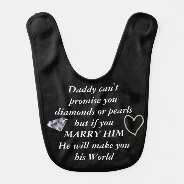 Romantic Marry Me Poem Bib (Front)