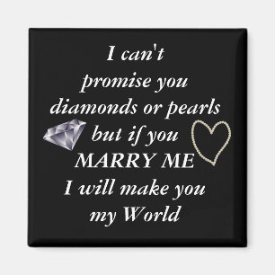 Romantic Marry Me Poem Magnet