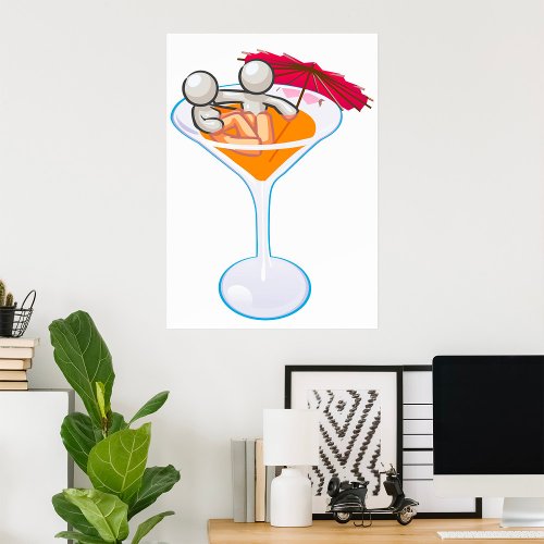 Romantic Martini Poster