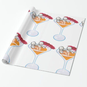 Romantic Martini Wrapping Paper