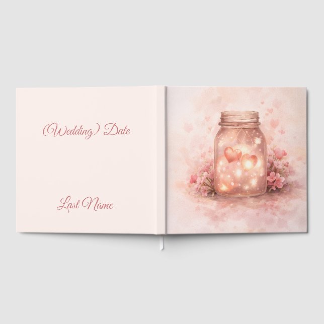 Romantic Mason Jar Wedding Guest Book (Full)