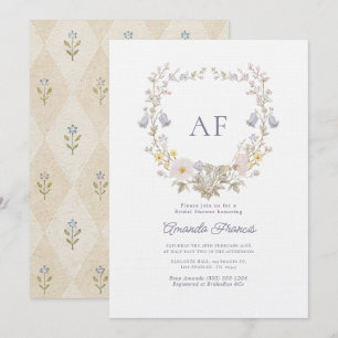 Romantic Meadow Cottagecore Floral Bridal Shower Invitation