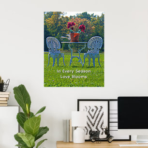 Romantic Meadow of Love Garden Table Flowers Poster