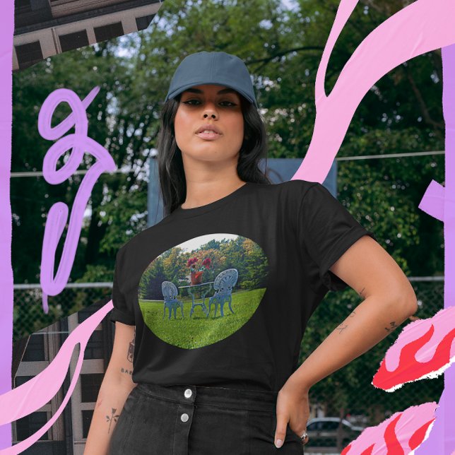 Romantic Meadow of Love Garden Table Flowers T-Shirt (Meadow of Love T-Shirt)