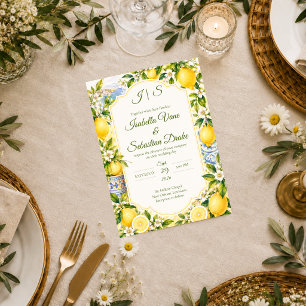 Romantic Mediterranean Wedding Invitation