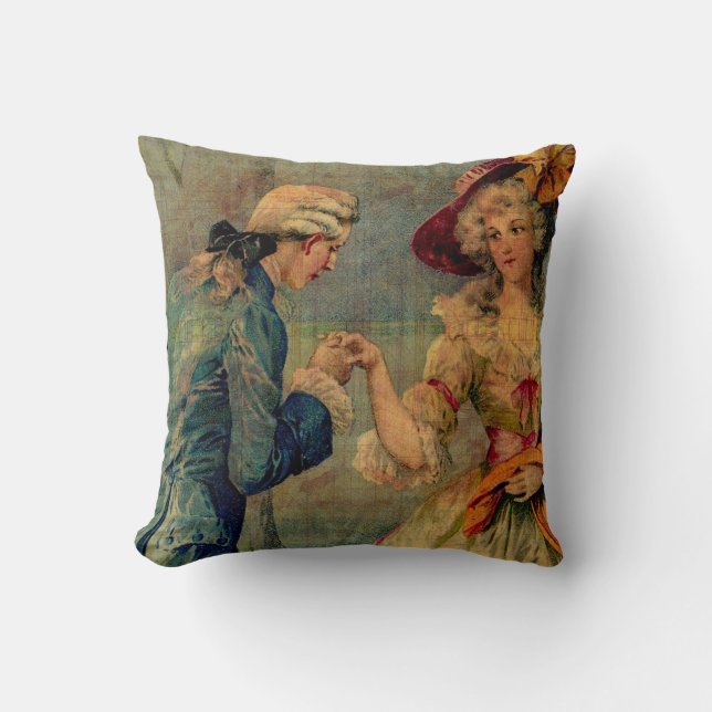Romantic Meeting Throw Pillow (Front)
