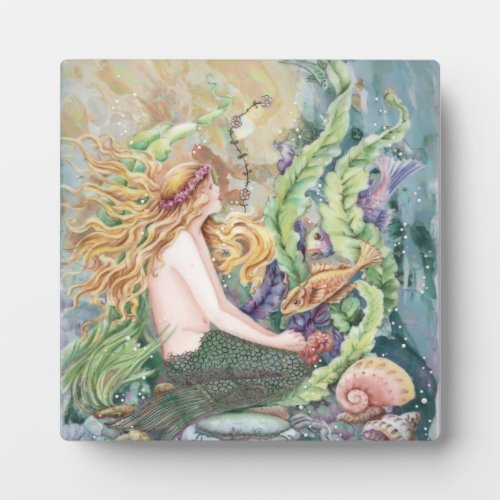 Romantic Mermaid with fish Plaque