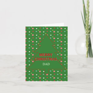 Romantic Merry Christmas Card for Dad