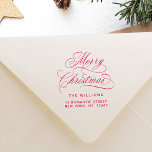 Romantic Merry Christmas Script Return Address  Self-inking Stamp<br><div class="desc">Create your own return address rubber stamp. For more advanced customization of this design,  please click the "customize further" link.</div>