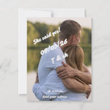 Romantic "Message in a Bottle" Engagement Invitati
