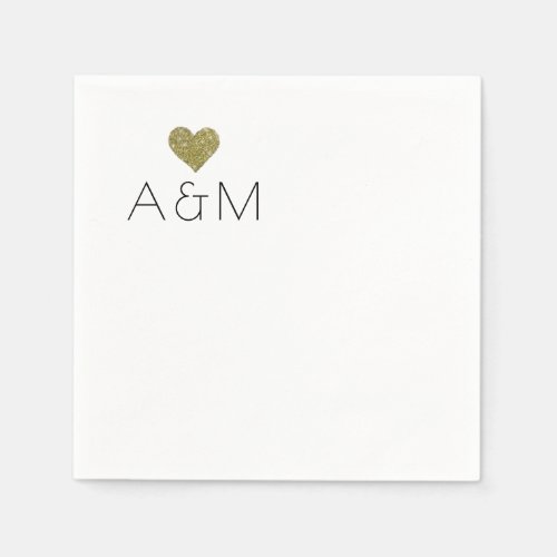 Romantic Minimalist Monogram bright Napkins