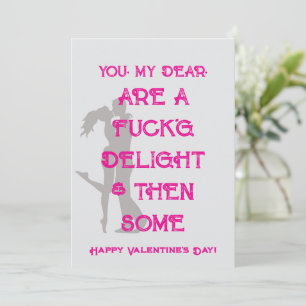 Romantic Minimalist Naughty Valentine's Day Card