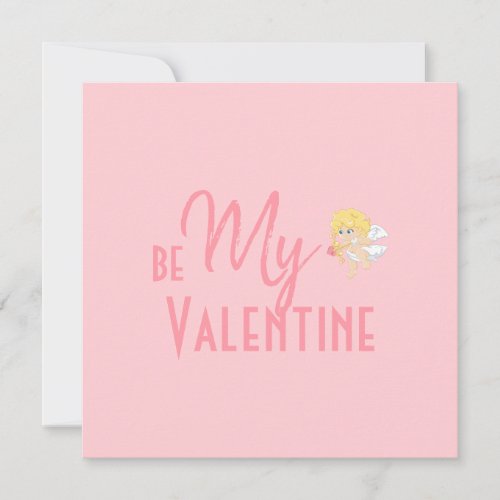 Romantic Minimalist Pink Be My Valentine