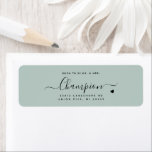 Romantic Minimalist Script Mint Green Wedding Label<br><div class="desc">A modern,  romantic Soon-To-Be handwritten calligraphy script against a mint green background with a heart.  perfect for your invitations and packages wedding venue mailings</div>
