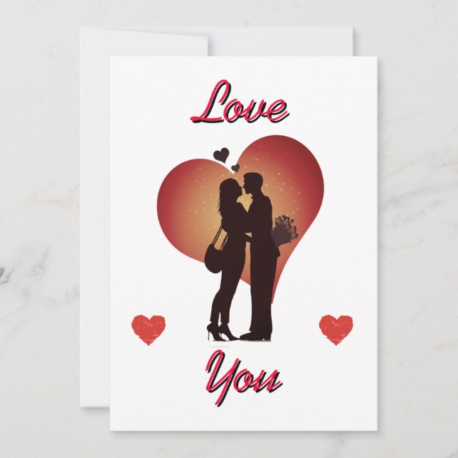 Romantic Minimalist Valentine's Day Card (Front)