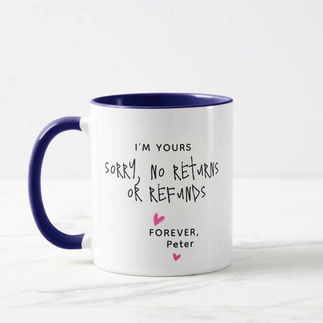 Romantic Minimalist Valentines Gift Mug - Funny (Left)
