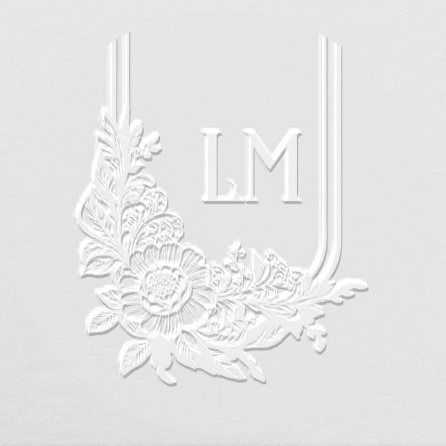 Romantic Minimalist Wedding Embosser Design (Design)