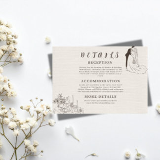Romantic Minimalist Wedding Enclosure Card 