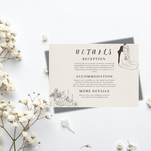 Romantic Minimalist Wedding Enclosure Card