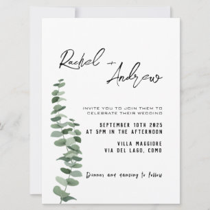 Romantic & minimalist Wedding Invitation