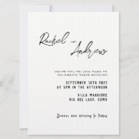 Romantic & minimalist Wedding Invitation