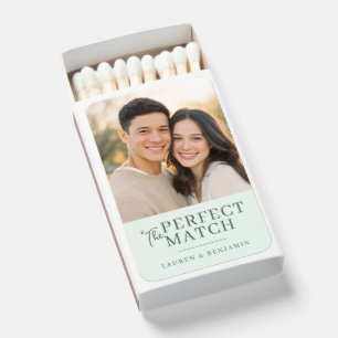 Romantic Mint Green Photo Matchboxes