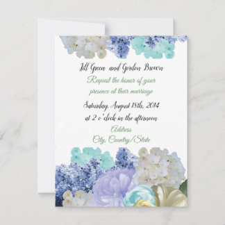 Romantic Mixed Florals Wedding Invitation