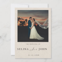 Romantic Modern Cream Photo Editable Wedding