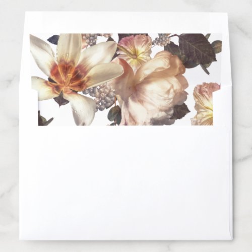 Romantic Modern Flower Floral Wedding Envelope Liner