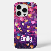 Romantic Modern Love Hearts Personalized Name