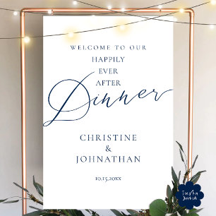 Romantic Modern Wedding Happily Ever After Dinner Foam Board