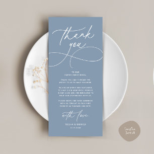 Romantic Modern Wedding Reception Thank You Card