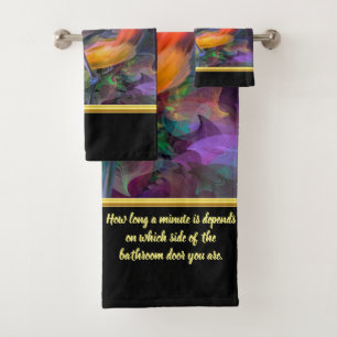 Romantic modern with a colorful bird monogram bath bath towel set