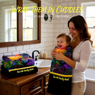 Romantic modern with a colorful bird monogram bath towel set